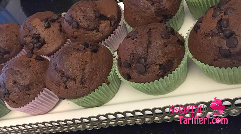 Damla Çikolatalı Kakaolu Muffin Tarifi
